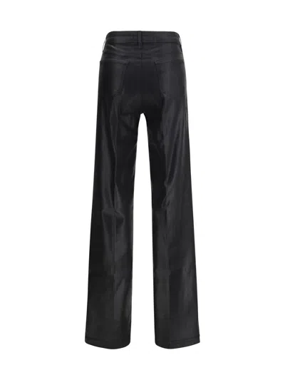 L'agence Black Cotton High-waisted Jean In Black