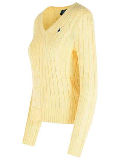 Polo Ralph Lauren 'kimberly' Cream Cotton Sweater In White