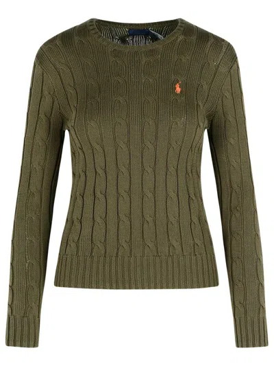 Polo Ralph Lauren 'julianna' Green Cotton Sweater In Green