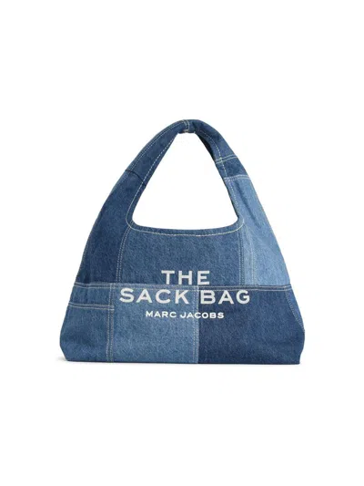 Marc Jacobs 'the Sack Patchwork' Blue Denim Bag In Brown