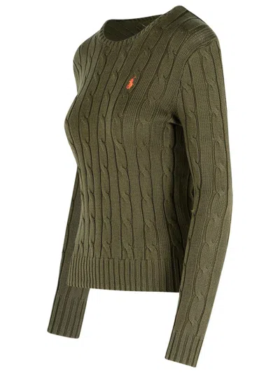 Polo Ralph Lauren 'julianna' Green Cotton Sweater In Green
