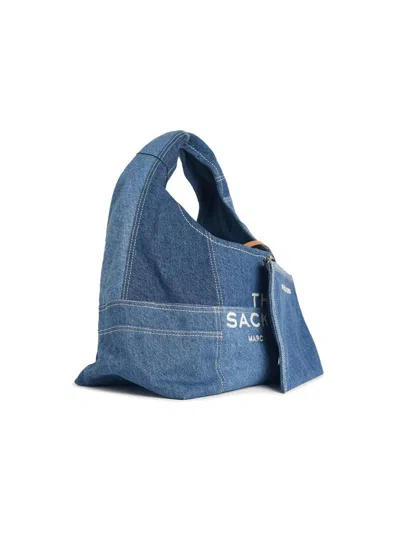 Marc Jacobs 'the Sack Patchwork' Blue Denim Bag In Brown