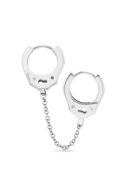 Maria Tash Handcuff Chain Multi Piercing Hoop Earring In Metallic