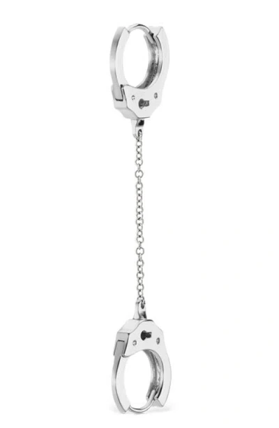 Maria Tash Handcuff Chain Multi Piercing Hoop Earring In Metallic