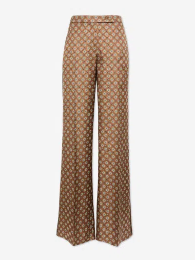 Dorothee Schumacher Graphic Dreams Patterned Trousers In Brown