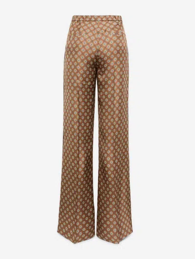 Dorothee Schumacher Graphic Dreams Patterned Trousers In Brown
