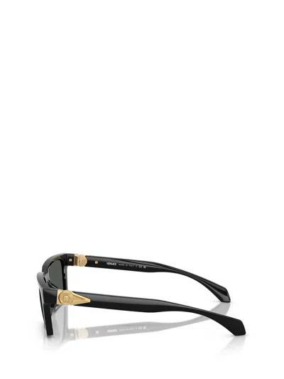 Versace 55mm Rectangular Sunglasses In Black