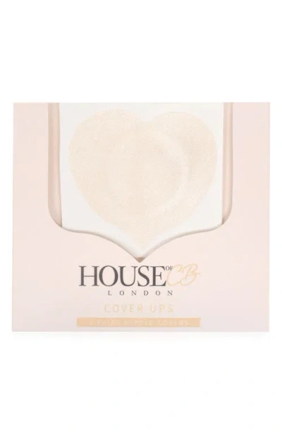 House Of Cb 4-pack Heart Nipple Covers In Neutral