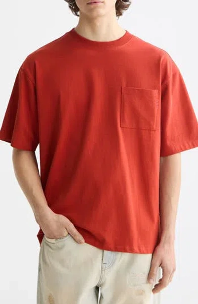 Scotch & Soda Relaxed Pocket T-shirt In Red