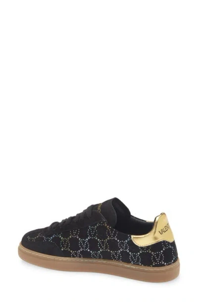 Valentino By Mario Valentino Guiditta Leather Sneaker In Black