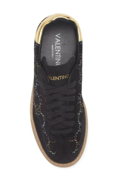 Valentino By Mario Valentino Guiditta Leather Sneaker In Black