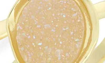 Covet Set Of 3 Drusy Stacking Rings In White