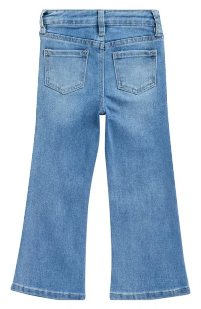 Ymi Kids' Tattoo Print Flare Jeans In Blue