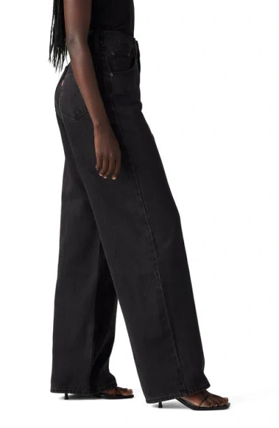 Levi's Cinch High Waist Baggy Wide Leg Jeans In Black
