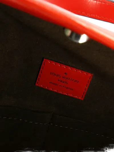 Pre-owned Louis Vuitton Cluny Top Handle Bag Epi Leather Bb Satchel In Red