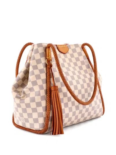 Pre-owned Louis Vuitton Propriano Handbag Damier Tote Bag In White