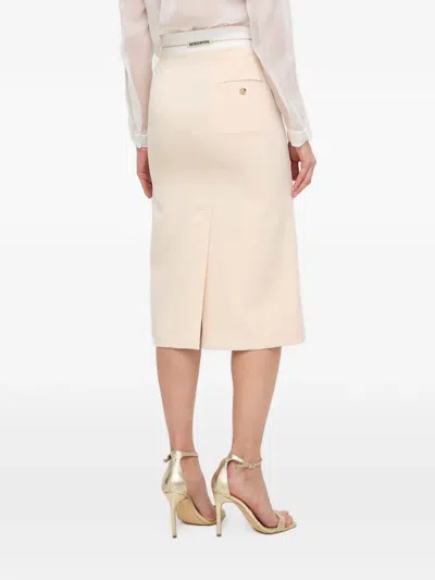 Patrizia Pepe Back-slit Midi Skirt In Multi