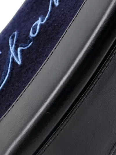 Pre-owned Chanel Paris-hamburg Gabrielle Embroidered Wool And Calfskin Small Hobo Bag In Black