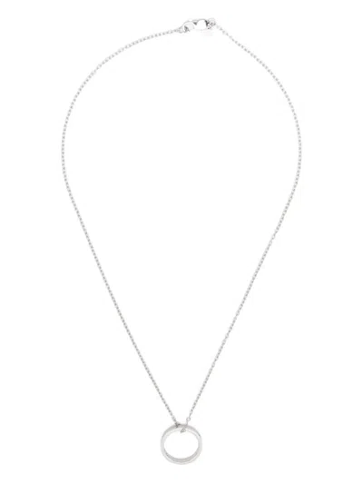 Agnès B. Iconic Logo-ring Necklace In Silver