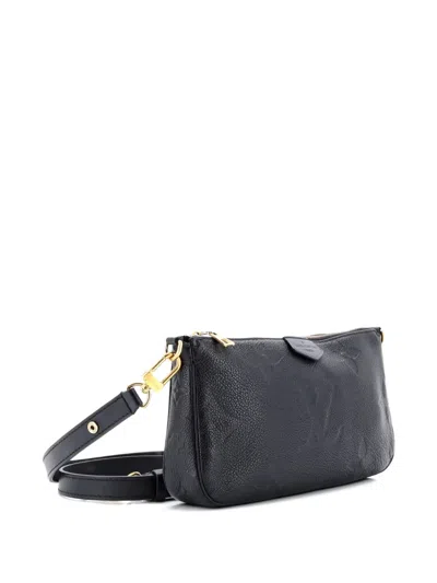 Pre-owned Louis Vuitton Multi Pochette Accessoires Monogram Empreinte Giant Crossbody Bag In Black