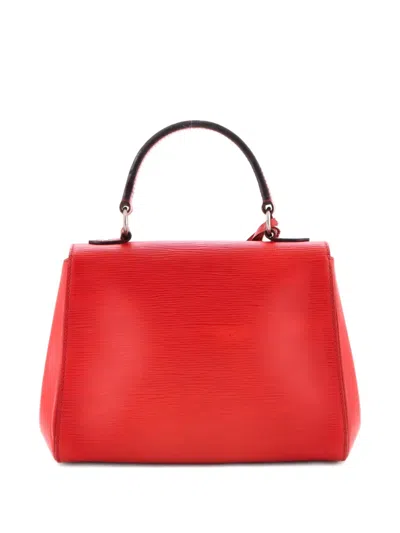 Pre-owned Louis Vuitton Cluny Top Handle Bag Epi Leather Bb Satchel In Red