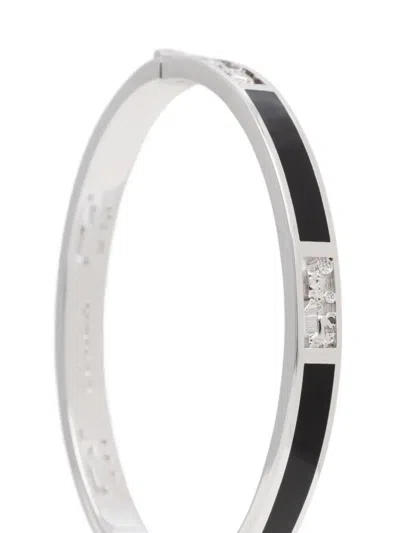 Coach Embellished Logo Bracelet In Silver