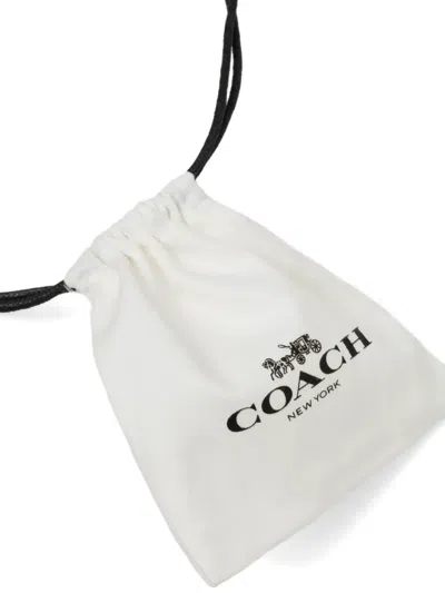 Coach Embellished Logo Bracelet In Silver