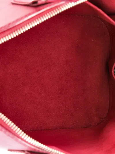 Pre-owned Louis Vuitton Alma Handbag Epi Leather Pm Satchel In Red