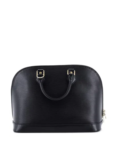 Pre-owned Louis Vuitton Vintage Alma Handbag Epi Leather Pm Satchel In Black