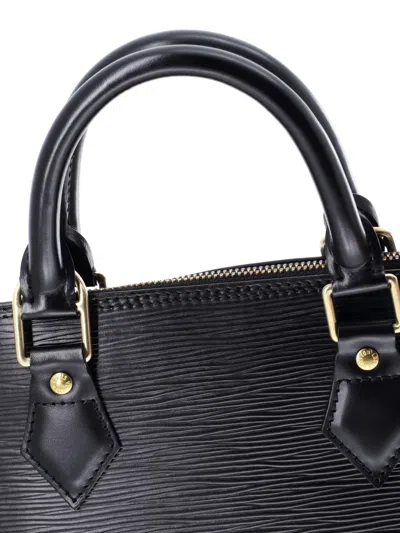 Pre-owned Louis Vuitton Vintage Alma Handbag Epi Leather Pm Satchel In Black