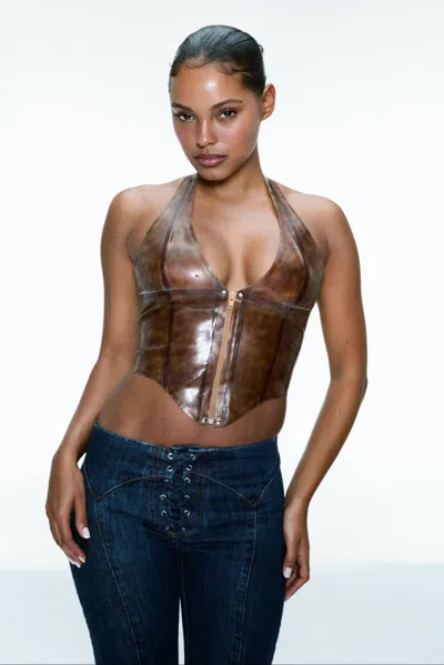 Ho25 Mara Corset In Brown
