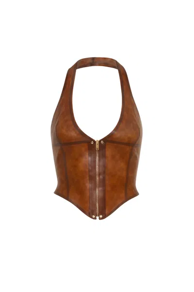 Ho25 Mara Corset In Brown