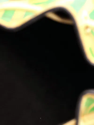 Pre-owned Fendi Mon Tresor Zucca Embossed Leather Mini Bucket Bag In Orange