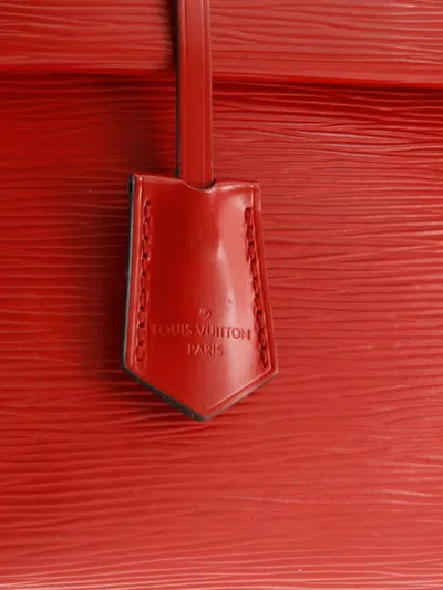 Pre-owned Louis Vuitton Cluny Top Handle Bag Epi Leather Bb Satchel In Red