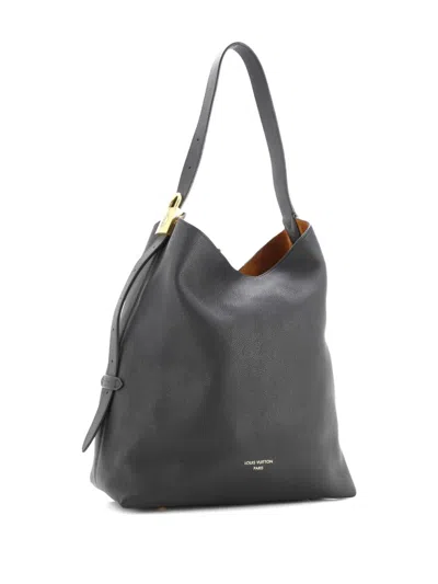 Pre-owned Louis Vuitton Low Key Calfskin Mm Hobo Bag In Black