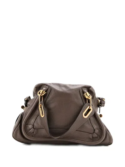 Pre-owned Chloé Paraty Top Handle Bag Leather Medium Satchel In Brown