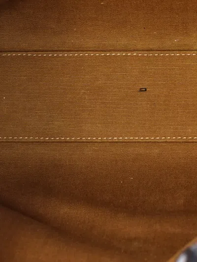 Pre-owned Celine Vertical Cabas Triomphe Coated Canvas Medium Tote Bag In Black