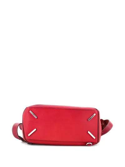 Pre-owned Loewe Puzzle Bag Leather Medium Shoulder Bag In Red