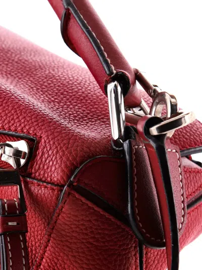 Pre-owned Loewe Puzzle Bag Leather Medium Shoulder Bag In Red