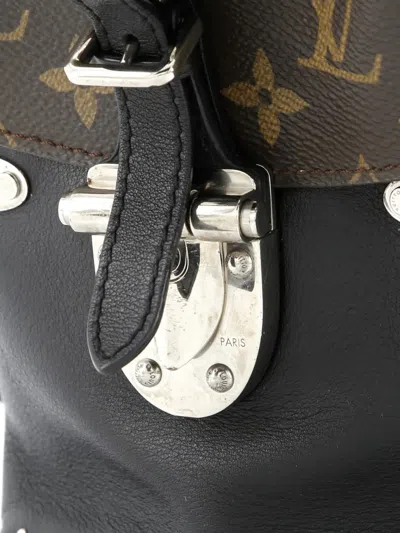 Pre-owned Louis Vuitton Camera Box Handbag Studded Monogram Canvas And Leather Crossbody Bag In Black