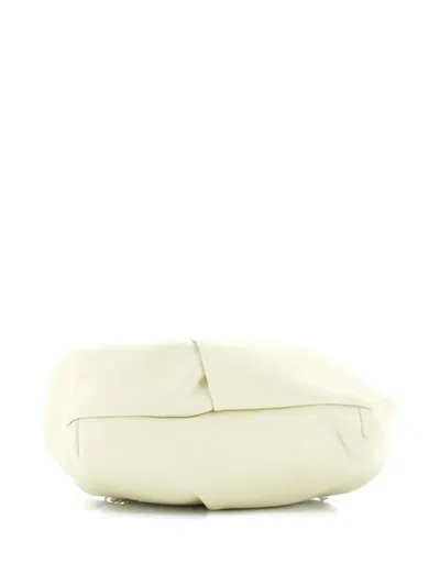 Pre-owned Burberry Rose Chain Leather Clutch Bag In Yellow