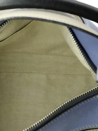 Pre-owned Loewe Puzzle Bag Leather Small Satchel In Blue