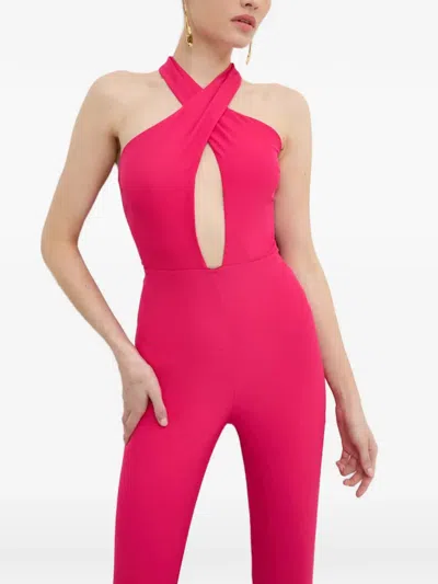 Patrizia Pepe Crossover Jumpsuit In Pink