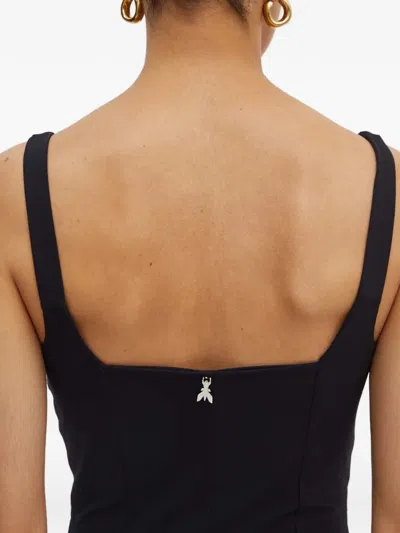 Patrizia Pepe Scoop-neck Midi Dress In Black