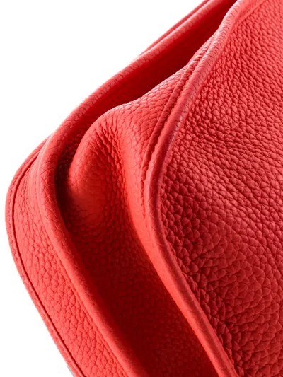 Pre-owned Hermes Evelyne Bag Gen Iii Clemence Pm Crossbody Bag In Red