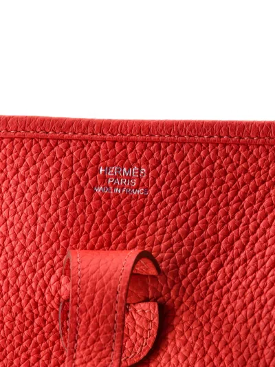 Pre-owned Hermes Evelyne Bag Gen Iii Clemence Pm Crossbody Bag In Red