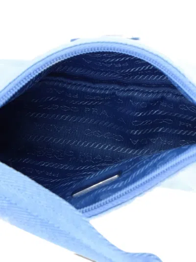 Pre-owned Prada Re-edition 2000 Tessuto Mini Hobo Bag In Blue