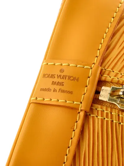 Pre-owned Louis Vuitton Vintage Alma Handbag Epi Leather Pm Satchel In Yellow