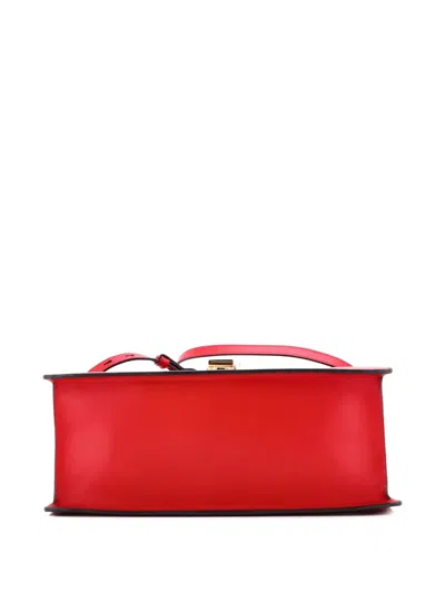 Pre-owned Gucci Sylvie Top Handle Bag Leather Medium Satchel In Red