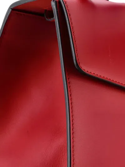 Pre-owned Gucci Sylvie Top Handle Bag Leather Medium Satchel In Red